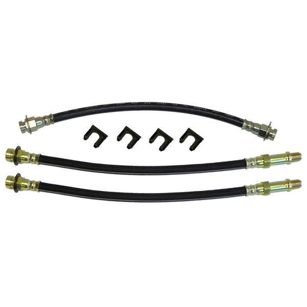 1956-58 Buick Full-size Front Drum / Rear Drum 3 hose Kit. This is for cars with factory drum brakes. 7pc