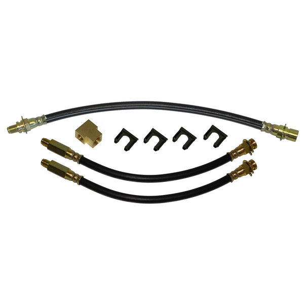 1966-68 Buick Riviera Front Drum 3 Brake Hose Kit 8pc