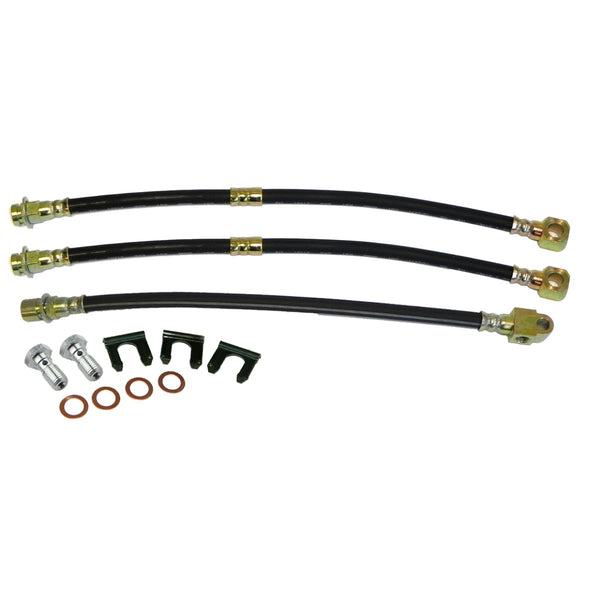 1969 GM F-Body Disc Front 3pc Rubber Brake Hose Kit 12pc