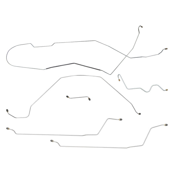 1964 Oldsmobile Cutlass/442/F85 Hardtop Power Drum Brake Line Kit 6pc, OE Steel