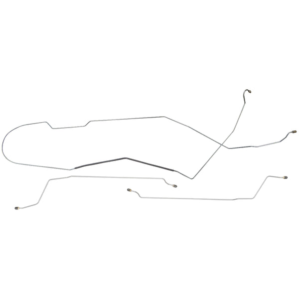 1964 Oldsmobile Cutlass 442 F85 Complete Manual Disc Conversion Brake Line Kit 7pc, HDT (Block in Stock Location), OE Steel