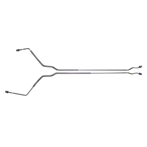 1968-72 Oldsmobile Cutlass 442 F-85 Rear Axle Drum Brake Lines 2pc, OE Steel