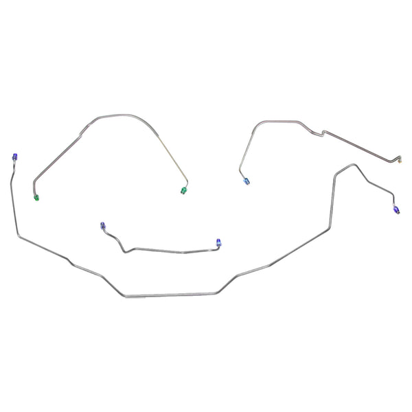 1971-72 Oldsmobile Cutlass 442 F85 Power Disc Front Brake Line Kit 4pc, OE Steel