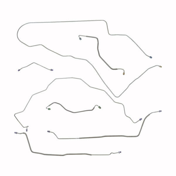 1973-75 Oldsmobile Cutlass/442/W-30 Manual Disc Complete Brake Line Kit 7pc, OE Steel