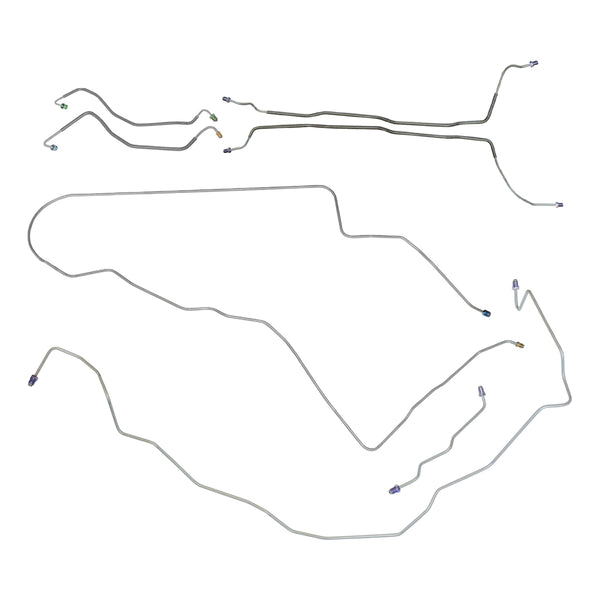 1976-77 Oldsmobile Cutlass/442/W-30 Manual Disc Complete Brake Line Kit 7pc, OE Steel