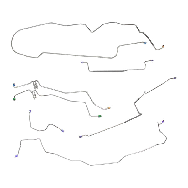 1984-88 Oldsmobile Cutlass 442 Hurst Olds Power Disc Brake Line Kit 7pc, OE Steel