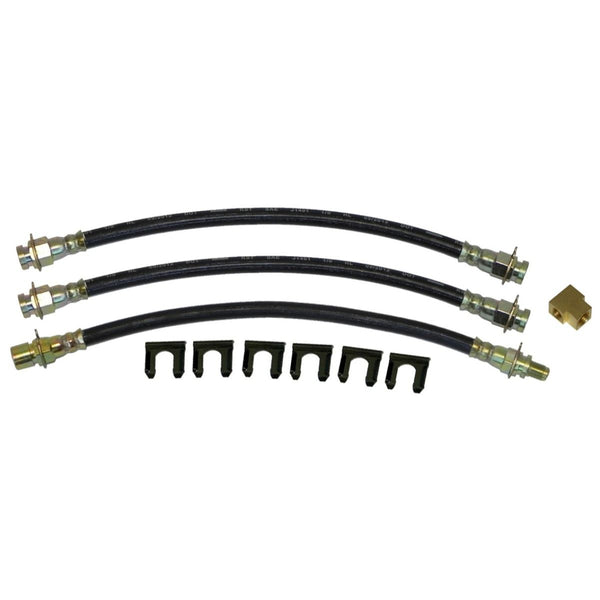 1966-67 GM A-body Chevelle Elcamino - Front Disc 3 Hose Kit 4 piston calipers 10 pc