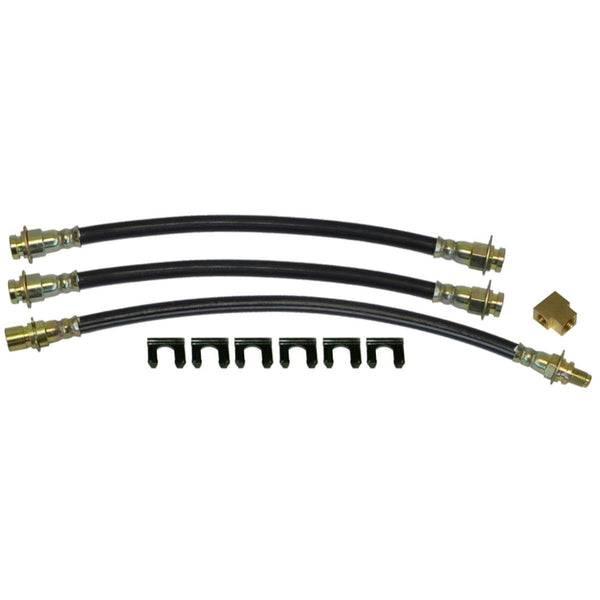 1968 GM A-body Chevelle Elcamino Front Disc 4 Piston Calipers / Rear Drum 3 hose Kit 10pc OE