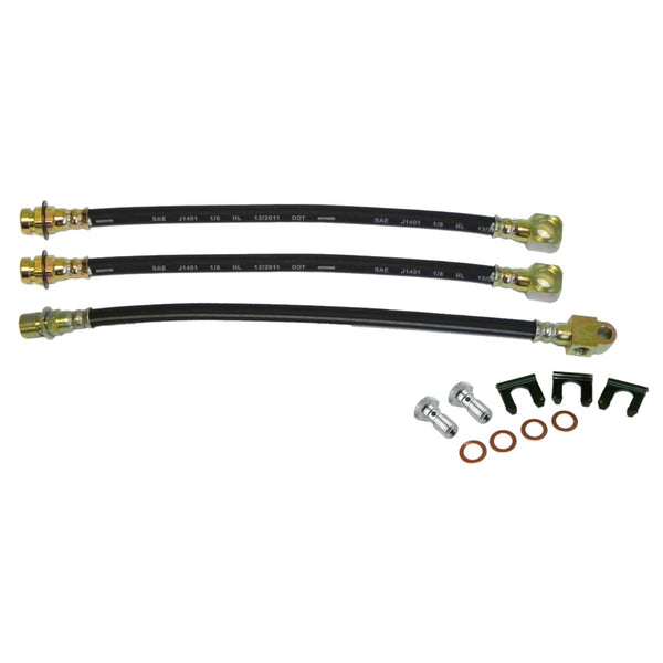 1968-72 GM A-body 3pc Rubber Brake Hose Kit Disc Brakes. 12 pc