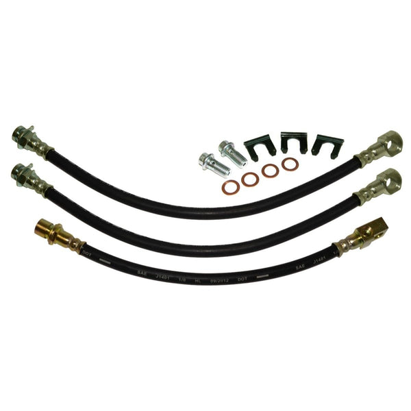 1975-78 GM X-body Nova, 75-78 Ventura / Phoenix, 75-78 Buick Skylark / Apollo, 75-78 Oldsmobile Omega Front Disc 3 Hose Kit 12pc