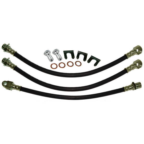 1969-70 Oldsmobile 88 98 Front Factory Disc 3 Hose Kit 8pc