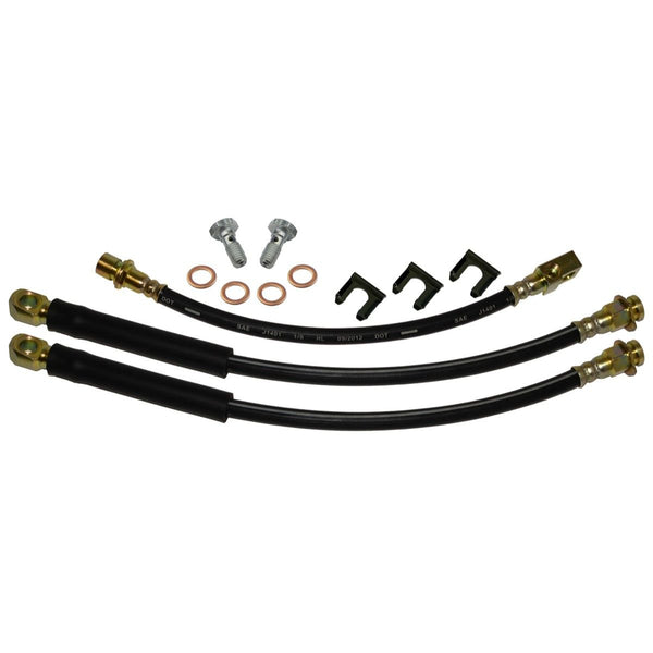 1979-84 Oldsmobile Full Size - 88/98 Front Factory Disc / Rear drum 3 hose Kit. For cars with 4 piston calipers. 12 pc