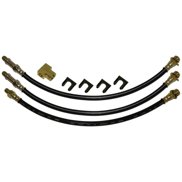 1957-59 Chevrolet / GMC Truck 3200 / 3/4 Ton - Front Drum / Rear Drum 3 hose Kit. Drum brakes. 8 pc