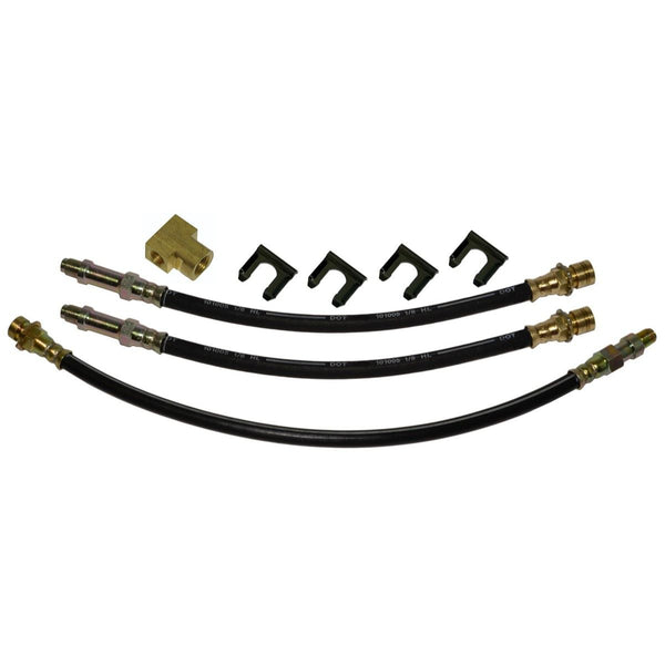 1960 Chevrolet / GMC Truck C10, 3100 / 1/2 Ton - Front Drum / Rear Drum 3 hose Kit. Drum brakes. 8 pc