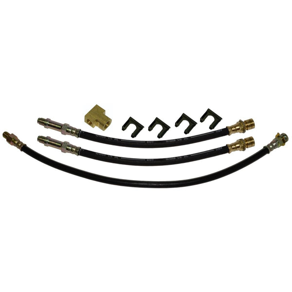 1961-62 Chevrolet / GMC Truck C10, 3100 / 1/2 Ton - Front Drum / Rear Drum 3 hose Kit. Drum brakes. 8pc