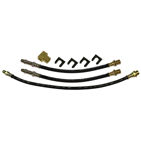 1960-66 Chevrolet / GMC Truck C20, 3200 / 3/4 Ton - Front Drum / Rear Drum 3 hose Kit. Drum brakes. 8 pc