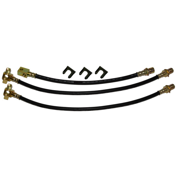 1973-80 Chevrolet GMC K10 K20 Truck, Blazer, Jimmy, Suburban 4wd 1/2-3/4 Ton Front Disc Rear Drum 3 hose Kit. 6 pc