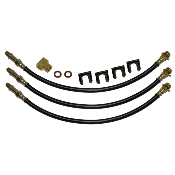 1953-62 Chevrolet Corvette, Drum Brakes, Rubber Brake Hose Kit, 10pc