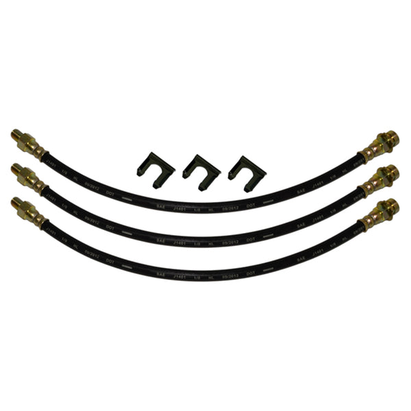 1941-47 Packard Clipper - Front Drum / Rear Drum 3 hose Kit. This is for cars with factory drum brakes. 6 pc