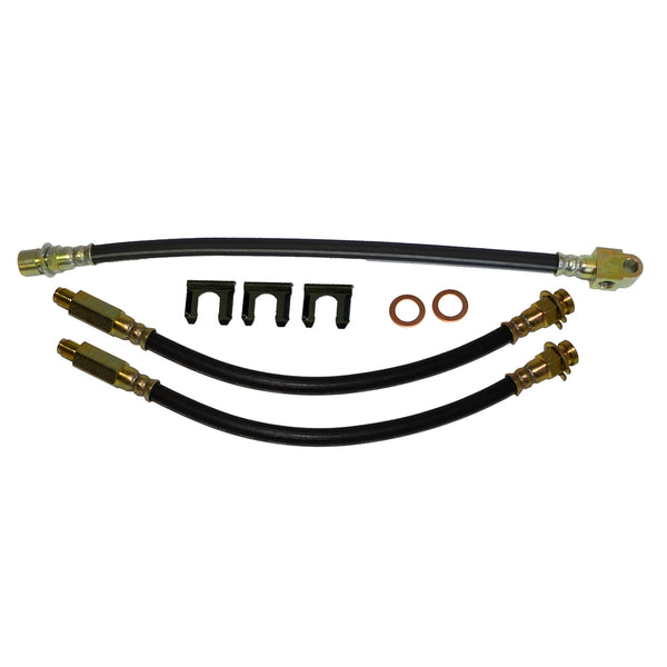 1969 GM F-body Firebird & 71-74 GTO - Front Drum / Rear Drum 3 hose Kit. This is for factory cars that still have front drum brakes. 8pc