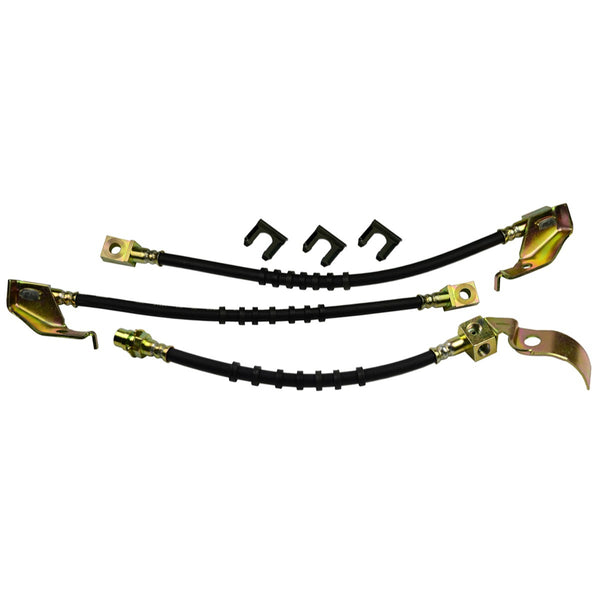 1971-73 Ford Mustang Mercury Cougar Front Disc Brakes 3 Hose Kit, 6pc