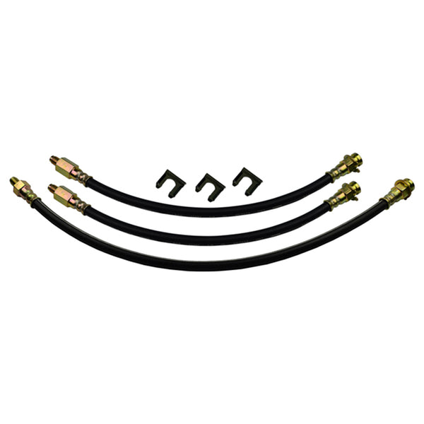 1958-61 Ford Thunderbird - Front Drum Brakes Rear Drum 3 hose Kit. 6pc