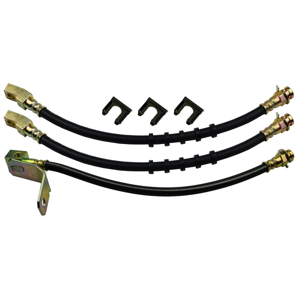 1965-66 Ford Thunderbird - Front Drum Brakes Rear Drum 3 hose Kit. 6 pc