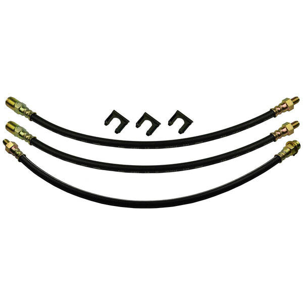 1953-56 Ford Truck, 1/2, 3/4, 1 Ton - Front Drum & Rear Drum 3 hose Kit. 6 pc