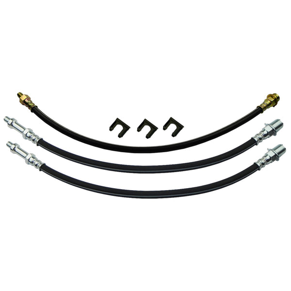 1957-60 Ford Truck, 1/2, 3/4, 1 Ton - Front Drum & Rear Drum Hose 6pc Kit - OE Steel