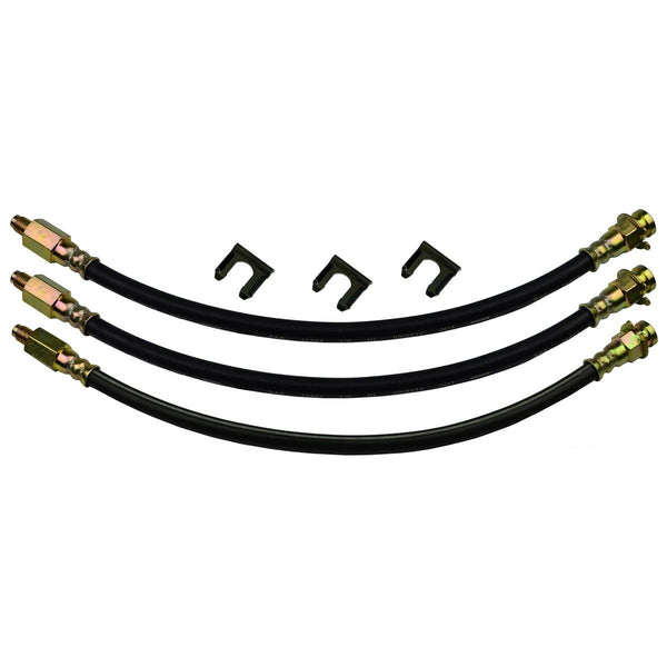 1965 Mercury Comet - Front Drum Brakes Rear Drum Hose Kit. Stock Rubber Hoses. 6pc