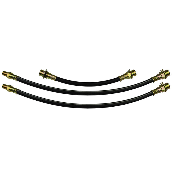 1940-48 Mercury Passenger Car - Front Drum Brakes Rear Drum Hose Kit. Stock Rubber Hoses. 3pc