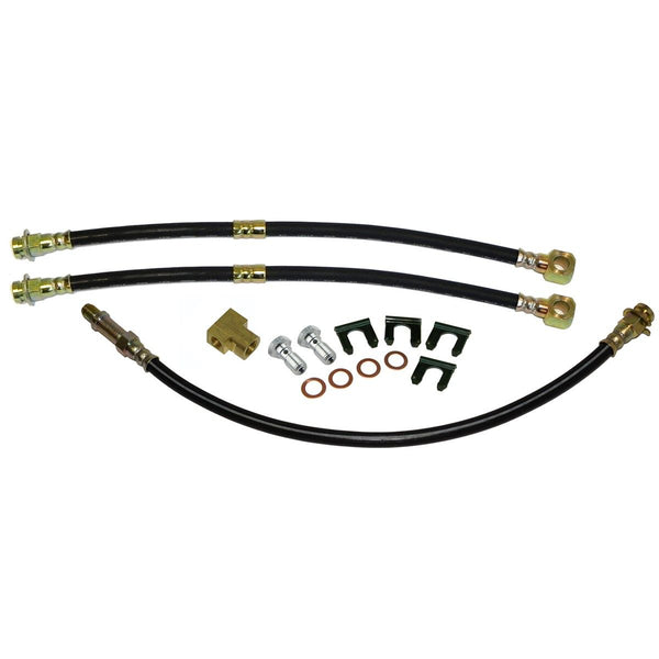 1955-57 Chevrolet Car (All Models), Conversion Front Disc & Rear Drum, Complete Front & Rear Hose Kit, 14pc