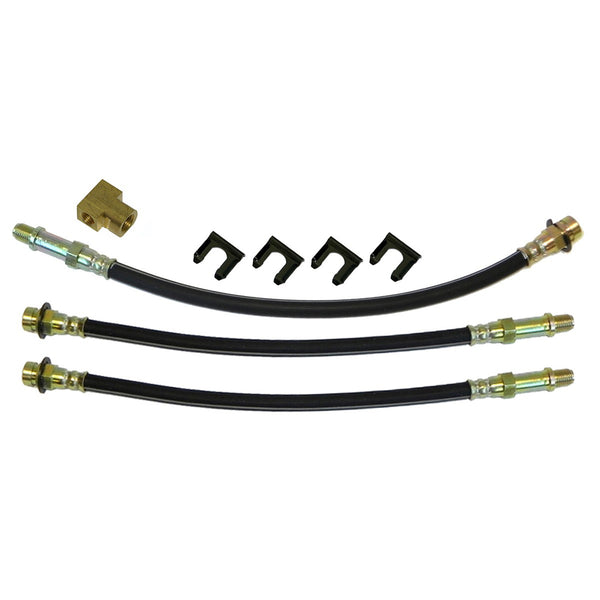 1964 Chevrolet Car (Impala, Bel Air) - Front Drum / Rear Drum 3 hose Kit. This is for cars with factory drum brakes. 8 pc