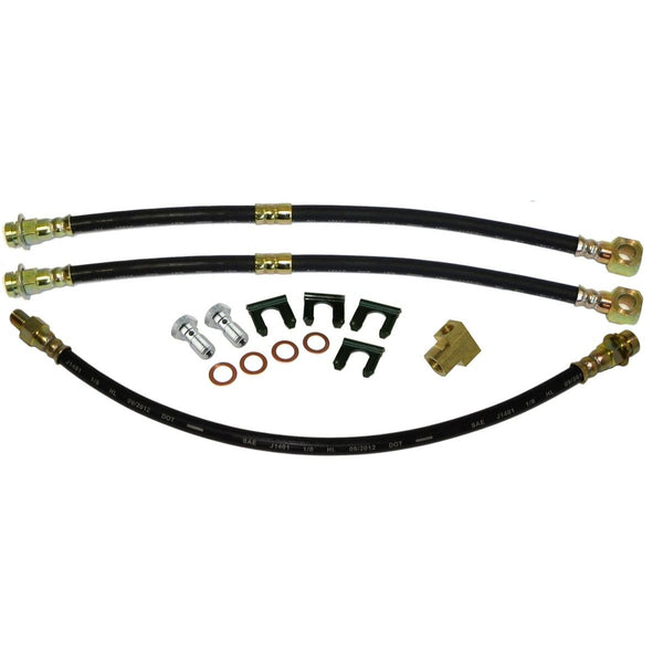 1966 Chevrolet, Impala, Caprice, Bel Air - Front Disc / Rear Drum 3 hose Kit. This is for cars with factory drum brakes. 14pc