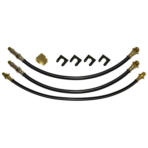 1967-68 Chevrolet, Impala, Bel Air - Front Factory 4 Piston Disc Rear Drum 3 hose Kit 8pc