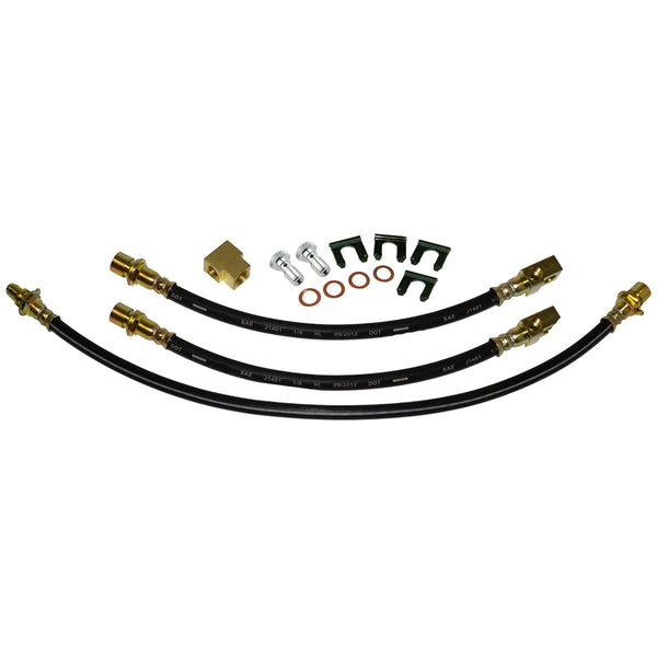 1967-68 Chevrolet, Impala, Caprice, Bel Air- Front Disc 7/16 Banjo Rear Drum 3 hose Kit Rubber 14pc