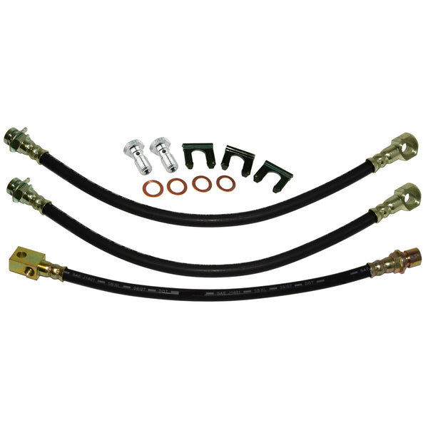 1974-78 Chevrolet, Impala, Caprice, Bel Air- Front Disc / Rear Drum 3 hose Kit Rubber 12pc