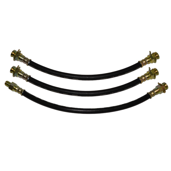 70-71 Mopar A-Body Duster Demon Front & Rear Drum Brake Rubber Flex Hose Set 3pc