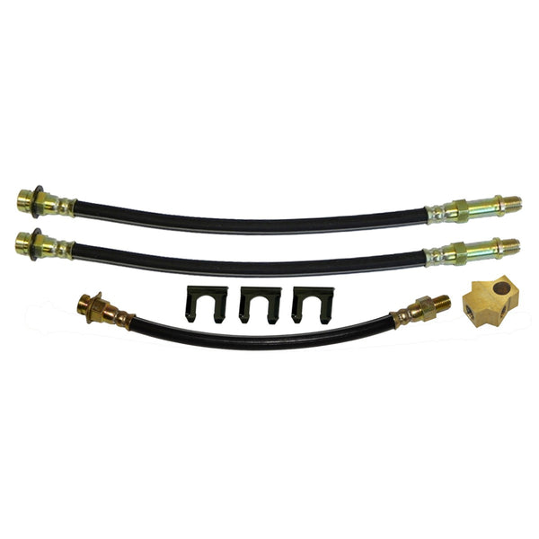 1962-65 Mopar B-body 3pc Rubber Brake Hose Kit Drum Brakes 7pc