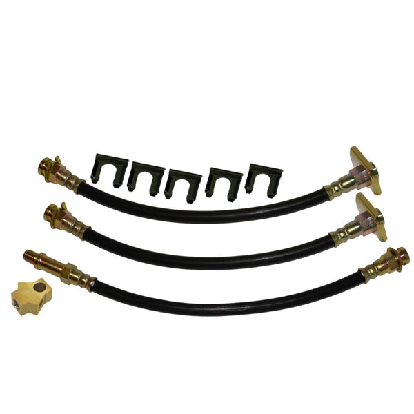 1966-69 Dodge Plymouth B-body, Front Disc Brake, Dana Axle, Rubber Brake Hose Kit, 9pc