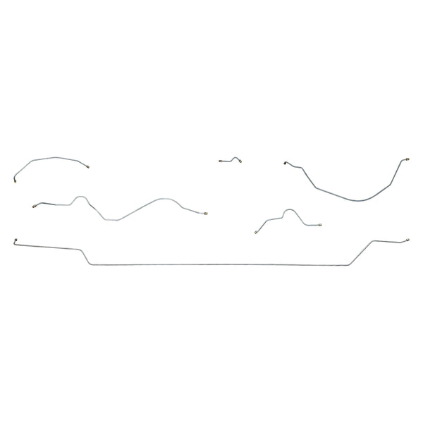1946-48 Oldsmobile Dynamic/Custom 125" WB Drum Brake Line Kit 6pc, OE Steel