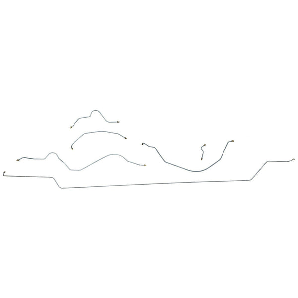 1946-48 Oldsmobile Custom Cruiser 127" WB Drum Brake Line Kit 6pc, OE Steel