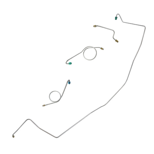 1967-68 Oldsmobile 98 Power Drum Front Brake Line Kit, OE Steel