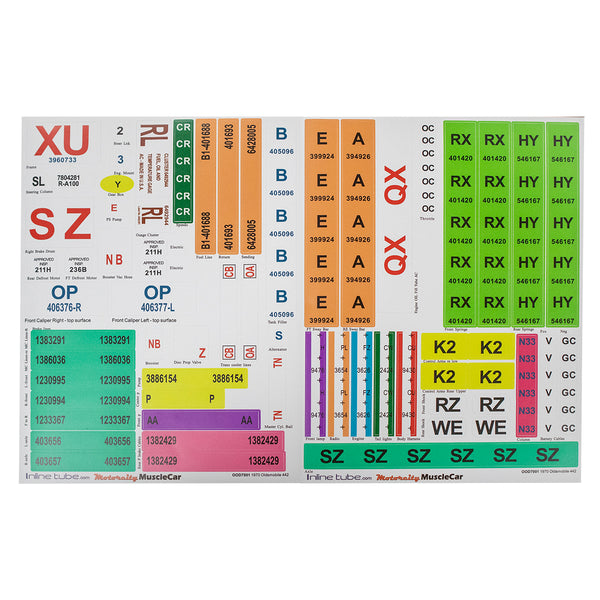 Concourse Detail Decals 1969 Oldsmobile 442 Convertible