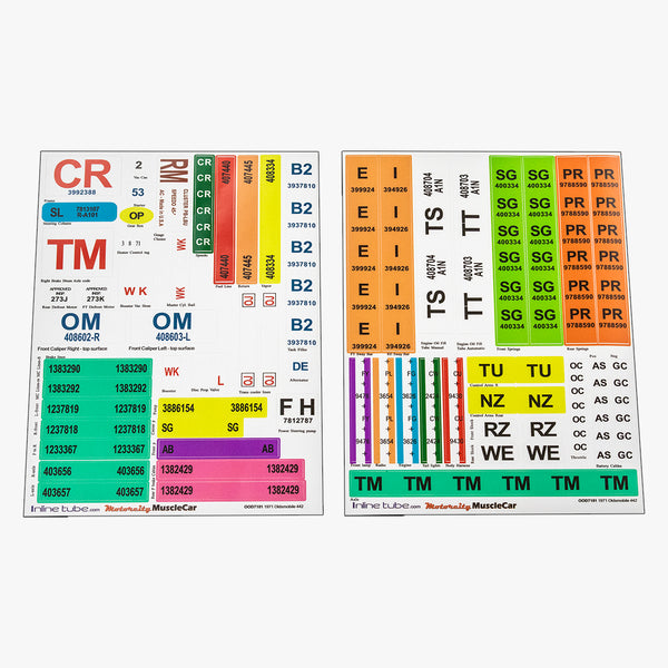 Concourse Detail Decals, 1970 Oldsmobile 442 Convertible 4 Speed