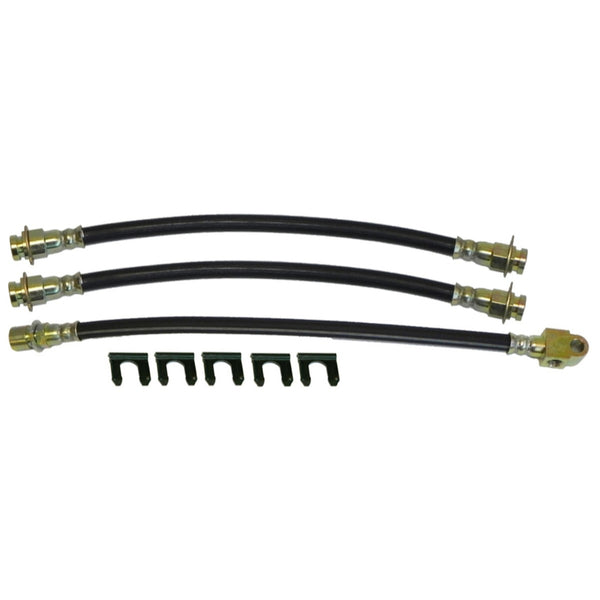 1969-72 Pontiac GTO LeMans 3pc Rubber Brake Hose Kit Drum Brakes 8pc
