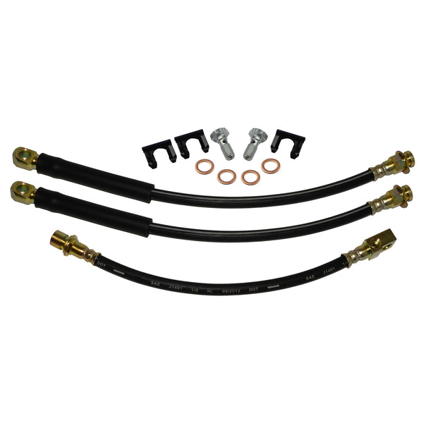 1979-87 GM A-body Cutlass / 442 - Front Disc / Rear Drum 3 hose Kit. This is for cars with factory disc brakes. 12 pc