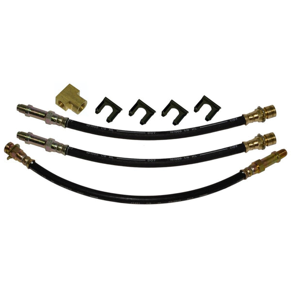1962-63Pontiac Grand Prix - Front Drum / Rear Drum 3 hose Kit. This is for cars with factory drum brake. 8 pc