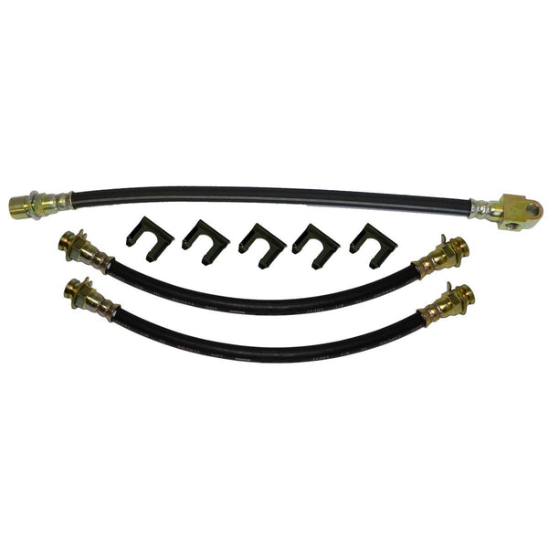 1967-68 Pontiac Cataline, Bonneville - Front Factory Disc / Rear Drum 3 hose Kit. For cars with 4 piston calipers - disc brake. 8 pc