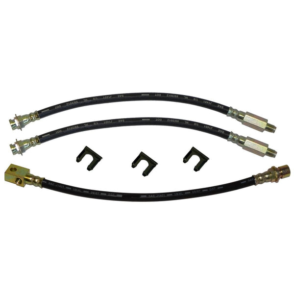 1969-70 Pontiac Catalina, Bonneville - Front Drum / Rear Drum 3 hose Kit. For cars with factory drum brakes. 6pc